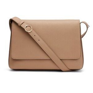 Cuyana Messenger Shoulder Bag Tan Leather Crossbody Bag Business Career